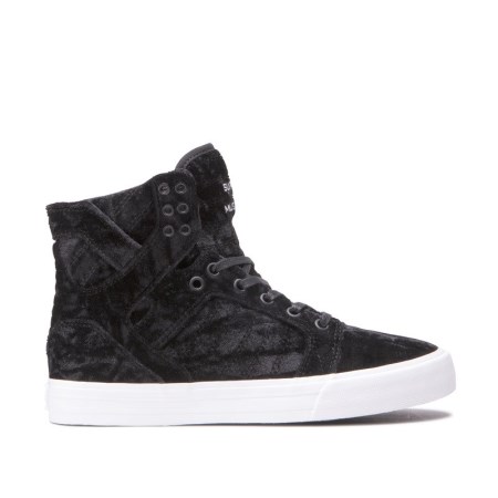 Supra Skytop Womens High Tops Shoes Black UK 96LCF